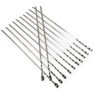Grillspieße Edelstahl Schaschlikspieße 58 cm Rostfrei Fleischspieße 3 mm