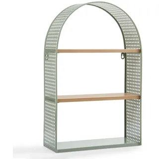 [en.casa] Wandregal Jäller 53 x 35 x 14 cm Grün