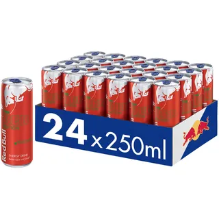 Red Bull Energy Drink Red Edition - 24er Palette Dosen Getränke mit Wassermelone-Geschmack, EINWEG (24 x 250 ml)