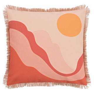 Magma Kissenhülle SUNRISE, Pfirsich - Rosa - Polyester - Baumwolle - 45 x 45 cm - mit Reißverschluss