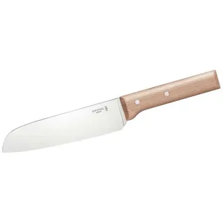 Opinel Santokumesser PARALLELE No 119 Santoku-Messer, rostfreier Stahl, Buchenholz-Griff, Ideal zum Schneiden von Fleisch, Fisch und Gemüse