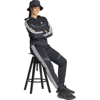 adidas Women's Boldblock Track Suit Trainingsanzug, Black/White, XS