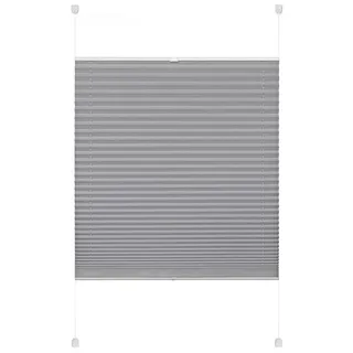 GARDINIA Plissee EASYFIX PIA, blickdicht, ohne Bohren, verspannt, Klemmfix, mit patentiertem Trägersystem grau 90 cm x 220 cm