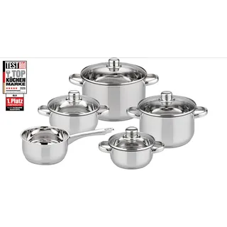 ELO Galactica Topf-Set 5-tlg. Kochtopf + Kasserolle + Glasdeckel
