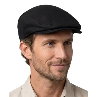 Cool4 Schiebermütze Herren Damen aus 100% Leinen – Sommer Flatcap atmungsaktiv & leicht – Vintage Gatsby Mütze mit Schirm A03 - 60