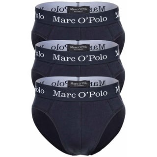 Marc O Polo Herren Slip, 3er Pack - Brief, Unterwäsche, Organic Cotton Stretch, einfarbig Dunkelblau S