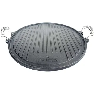 GARDINGER Grillplatte Guss Grillplatte 42 cm Durchmesser für Hockerkocher und Rocket Stove, Guss Grillplatte, Durchmesser 42cm schwarz