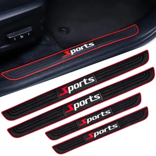 4 Stück Auto Einstiegsleisten Schutz für Skoda Kodiaq II 2024 2025, Kratzfester Gummi Auto Einstiegsleisten Schutz Edge Guards for Door Steps,D