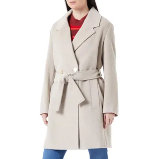 Armani Exchange Women's Single Maxi Button with Belt Wool Coat, Noise, Medium - M