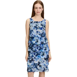 Vera Mont Cocktailkleid mit Volant in Dunkelblau/Blau | Gr.: 44