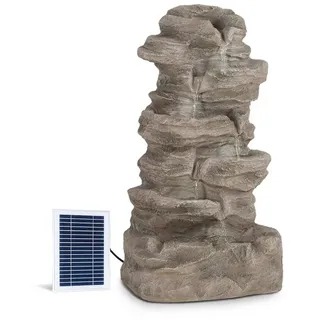 blumfeldt Wasserspiel Stonehenge XL, (Set, 5 tlg., inkl. Pumpe,Solarpanel;LED-Beleuchtung und Anschlussmaterial), spring zimmer zier brunnen led-beleuchtung terasse solar outdoor braun