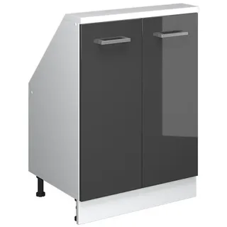 Vicco Kommode Rion 46 x 83,8 x 60 cm Anthrazit Hochglanz/Weiß