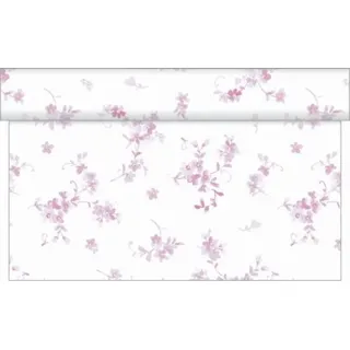 sovie HOME Tischläufer Bonnie, Beere, Linclass® Airlaid, 40 cm x 4,80 m, 1 Stück, - Blumen Frühling zierlich