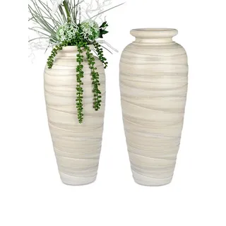 formano Bodenvase RELIEF, Farbe: Creme, Höhe: 60cm