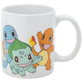 POKÉMON Tasse Pokemon Pikachu Bisasam Shiggy Kaffeetasse Teetasse, Keramik bunt