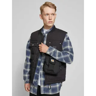Umhängetasche mit Label-Patch, Black, 1