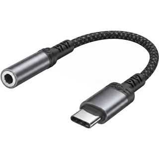Adapter USB C auf Klinke, Kopfhörer Adapter klinke auf usb c 3,5mm USB Typ-C auf Aux Audio adapter HiFi DAC AUX auf USB C adapter Kopfhörer für iPhone 17/16/15, MacBook,Galaxy und Weitere Typ C Geräte
