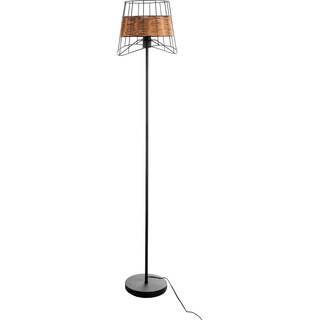 Stehlampe NINO LEUCHTEN "ESRA" Lampen Gr. Ø 30 cm Höhe: 150 cm, 2 St., braun Standleuchte Stehlampe Stehleuchten Schirm mit Rattan