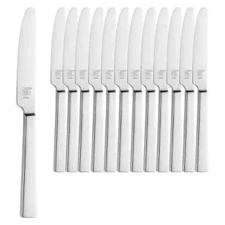 Zwilling Tafelmesser King 07041-805, Wellenschliff, 22,6 cm, Edelstahl 18/10, silber poliert, 12 Stück