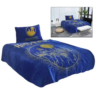 sarcia.eu Harry Potter Fleece Blau 135 x 200 cm + 80 x 80 cm