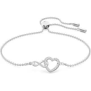 Swarovski Hyperbola Armband Unendlichzeichen und Herz Weiss Silber