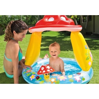 Intex Babypool ''Mushroom'' Mit Sonnenschutz  Wasserbedarf Ca 45L  Aufblasbare