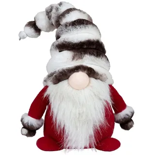 Christmas Paradise Weihnachtsfigur Weihnachtswichtel Weihnachtsdeko Deko Wichtel Rot (Tomte, 30 cm, aus Kunstfaser, mit Glitzerbart), mit wunderschöner Fellimitat Mütze rot