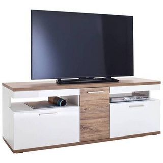 Livetastic Tv-Element, Weiß, Eiche, Holzwerkstoff, 2 Schubladen, 150x55x50 cm, Made in EU, Wohnzimmer, TV Möbel, TV-Elemente