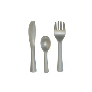 Smoby Besteck-Set Grau – Messer, Löffel & Gabel für Smoby Spielküchen