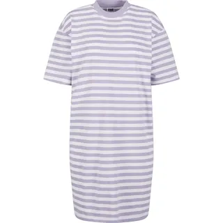 URBAN CLASSICS Shirtkleid Lila/Weiß 34