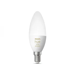 Philips Hue White ambience E14 Lampe Kerze - 470lm, Intelligentes Leuchtmittel, Bluetooth/Zigbee, Weiß, LED, E14, B39