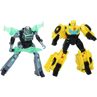 Transformers EarthSpark Cyber-Combiner Bumblebee und Mo Malto Action-Figuren