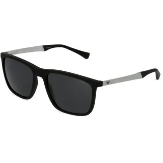 Emporio Armani EA4150 Herren-Sonnenbrille Vollrand Quadratisch Acetat Spritzguss-Gestell, schwarz