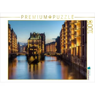 Calvendo Puzzle Wasserschloss Hamburg 1000 Teile Lege-Größe 64 x 48 cm Foto-Puzzle Bild von Michael Valjak