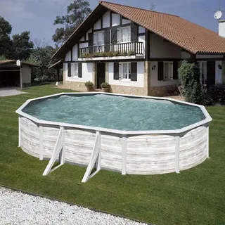 Gre Stahlwandpool Finnlandia oval 610 x 375 x 120 cm inkl. Sandfilteranlage
