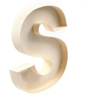 Befüllbarer Holzbuchstabe S, 22 cm, personalisierbar A-Z, vollständige Alphabet-Buchstaben (Nummer)