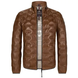 Milestone Lederjacke MSAversa in Stepp-Optik aus Lammleder braun 48