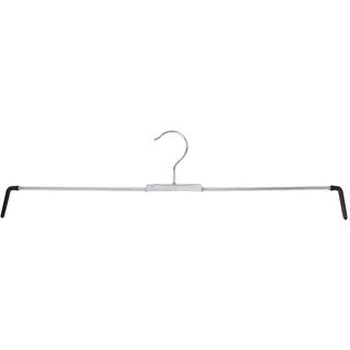 gebar - 10 Rockspanner MR 26-50 schwarz, Rockbügel Spitzen gummiert, Metall Bügel mit 2 ermüdungsfreie Federn & Greifern, Rock Hosen Kleiderbügel mit Spannweite von 26 bis 50 cm