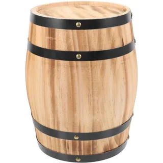 VICASKY Holzfass Dekoration aus Eichenholz Kleines Weinfass als Bar Dekor Robustes Bierfass Requisit für Haus Küche