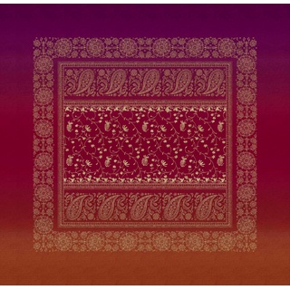 Bassetti Brenta Tischdecke aus 100% Baumwolle, Twill- Gewebe in der Farbe Rubinrot R1, Maße: 110x110 cm - 9326086