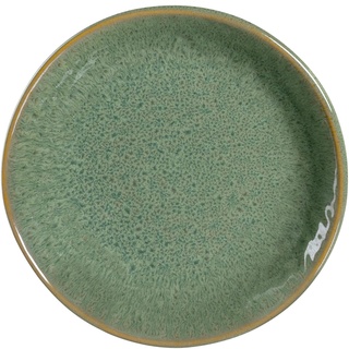 Leonardo Matera Keramik-Teller, 1 Stück, mikrowellengeeignet, spülmaschinengeeigneter Speise-Teller grün, Ess-Teller hoher Rand Ø 16,3 cm, 018372