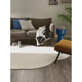 benuta Teppich Pam, rechteckig, Höhe: 6 mm, Kunstfaser, Berber, Ethno-Style, Wohnzimmer weiß 120 cm x 160 cm x 6 mm