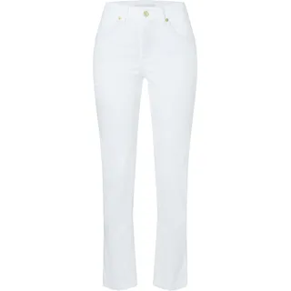 Stretch-Jeans MAC "Melanie" Gr. 44, Länge 30, weiß (whiteden) Damen Jeans Röhrenjeans Gerade geschnitten Bestseller