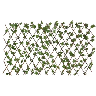UNUS Garden Rankgitter Deko Sichtschutz Weide, künstliche Hecke mit Blättern, 100x200cm