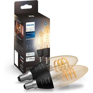 Philips Hue White Ambiance Filament E14 Doppelpack 350l 4.6W,