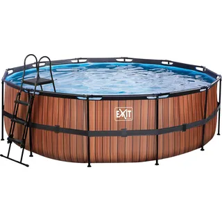 EXIT TOYS Wood Pool 450 x 122 cm inkl. Filterpumpe