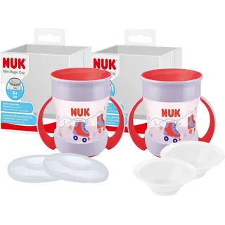 NUK Trinklernbecher NUK Mini Magic Cup – 2x Rollschuh Becher 160ml, BPA-frei