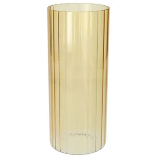 INNA-Glas Dekovase Deko Vase BLANDINA, Glas, Rillen, gelb-transparent, 24cm, Ø10cm gelb