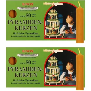 Knox Pyramidenkerzen 14 x 70 mm 100 St. gelb