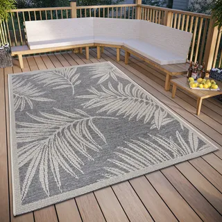 HANSE HOME Paru Outdoor-Teppich 76 x 150 cm Grau/Weiß